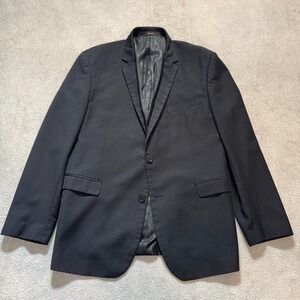 Marchatti Italy Blazer Mens 41  Black Two Button Jacket Sport Coat Viscose Lined